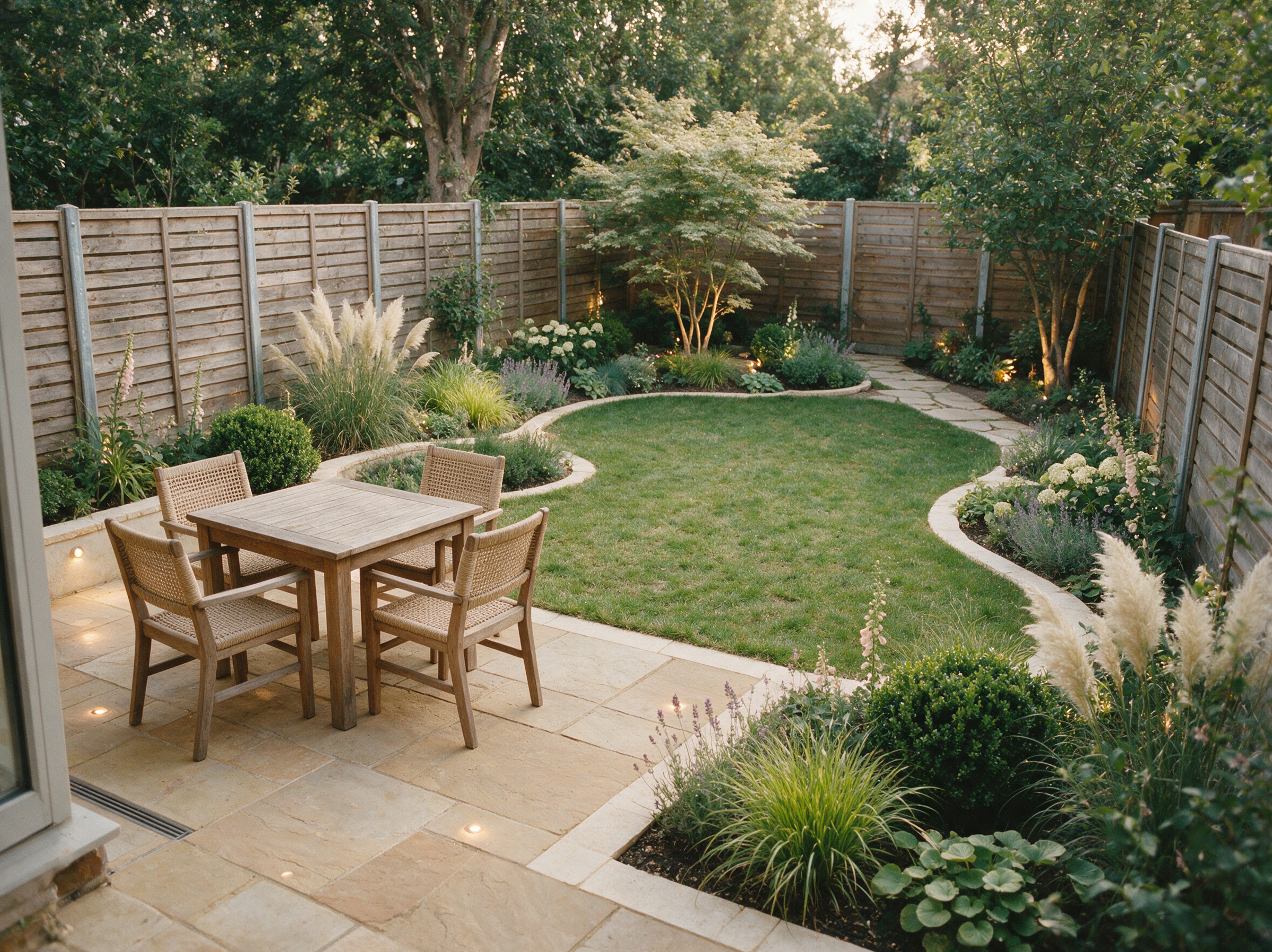 Illustrative family lawn & planting in Richmond
